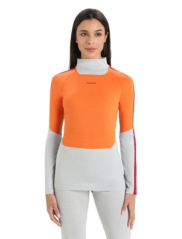 Ether / Flash Icebreaker Merino 200 Sonebula Long Sleeve High Neck Thermal Top Women's One Piece & Sets | AU 1783SGLO